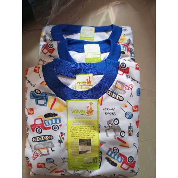 setelan pendek celana panjang anak usia 2-10 thn putihn velvet junior size besar boy series cielo  |
