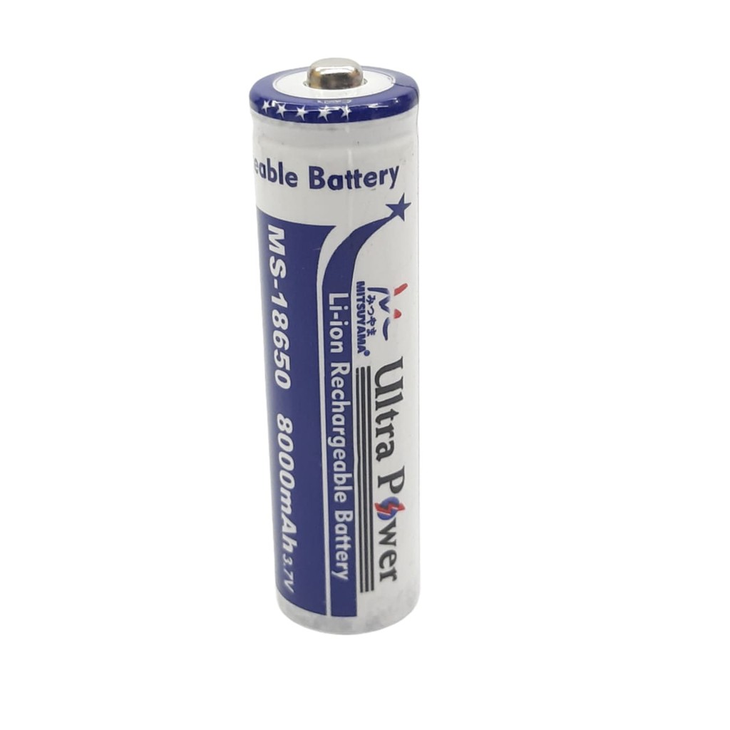 Baterai 18650 Charger MITSUYAMA Li-ion 3.7volt - 8000mAh Warna Biru 1 Buah