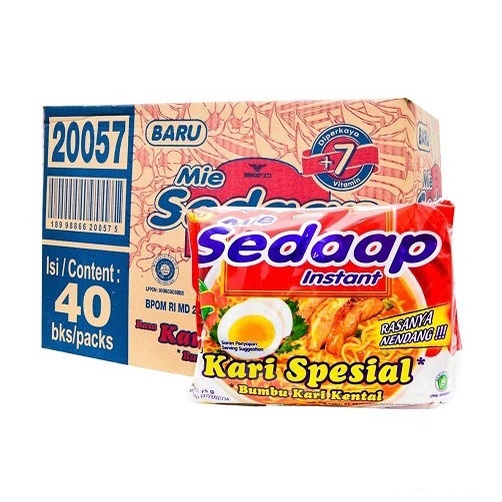 

Mie sedaap sedap kuah kari spesial 1 karton dus isi 40 pcs - Sembako Jogja