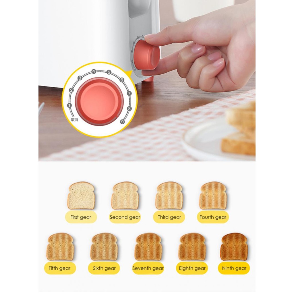 Alat Pemanggang Roti Bread Toaster - DEM-SL261 - White