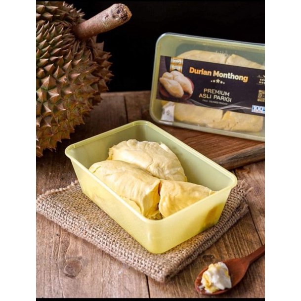

Durian Kupas Montong Palu Premium Yellow Box +-500gr Bergaransi