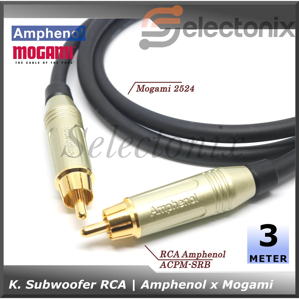 Kabel Subwoofer RCA | Amphenol x Mogami [3m]