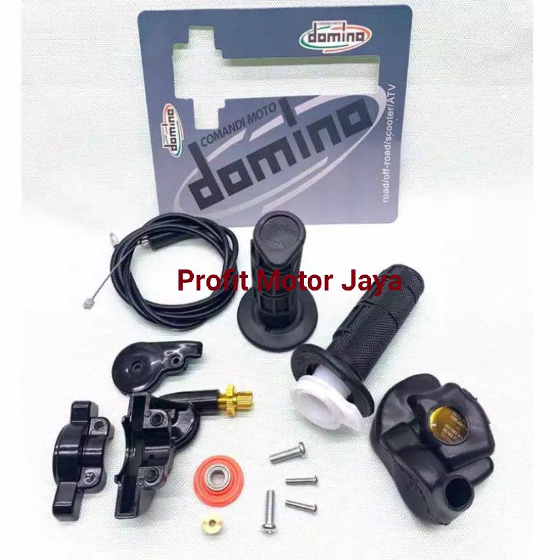Gas Spontan Domino + Handgrip Universal Vixion, R15, Ninja, Fu