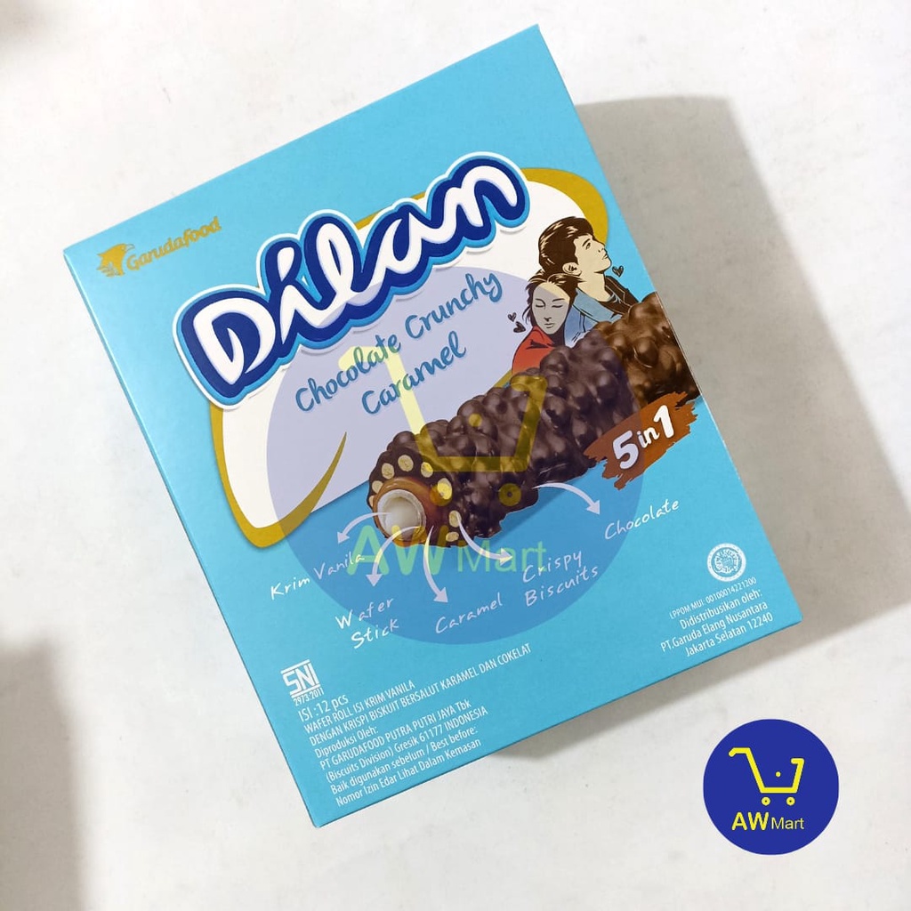 DILAN CHOCOLATE ISI 12 x 24 GRAM CRUNCHY CARAMEL BOX ISI 12