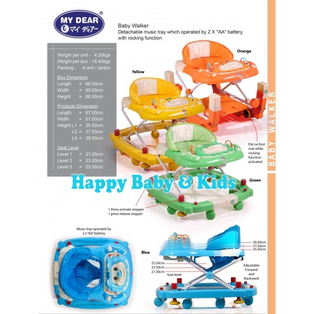 XiaoRenLei Baby Walker Singa/Kereta Belajar jalan bayi