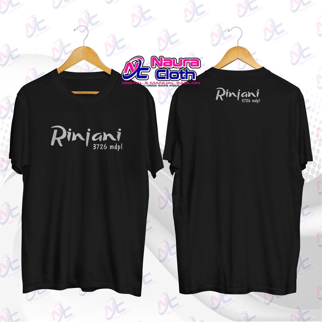 Sablon Kaos Gunung Rinjani - Kaos Pendakian - Pendaki Lombok Bisa COD