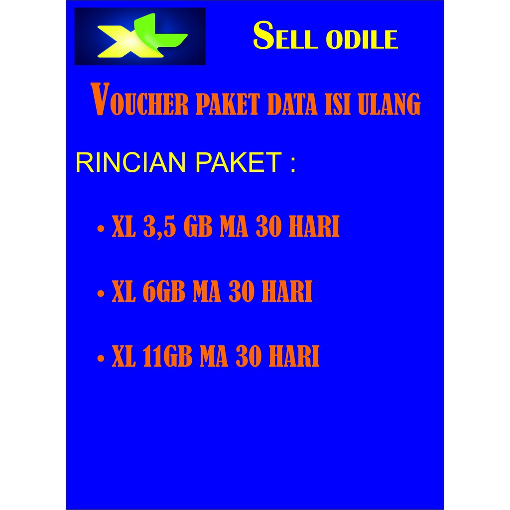 voucher data isi ulang xl