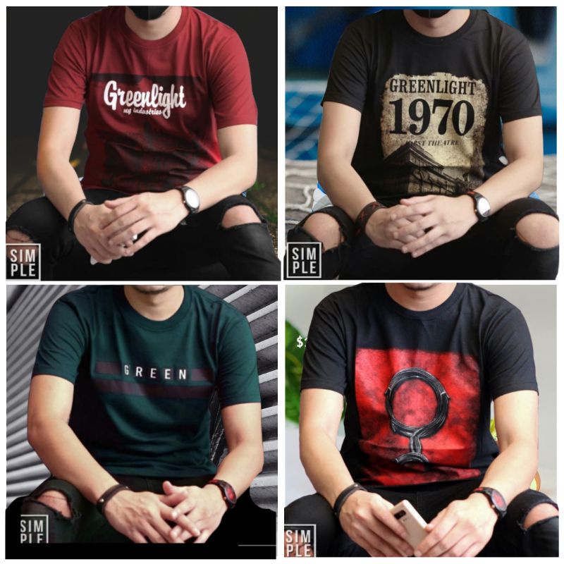 BAJU KAOS TSHIRT DISTRO GREENLIGHT ORIGINAL PRIA COWOK LAKI LAKI DEWASA PREMIUM BRANDED BANDUNG TERB