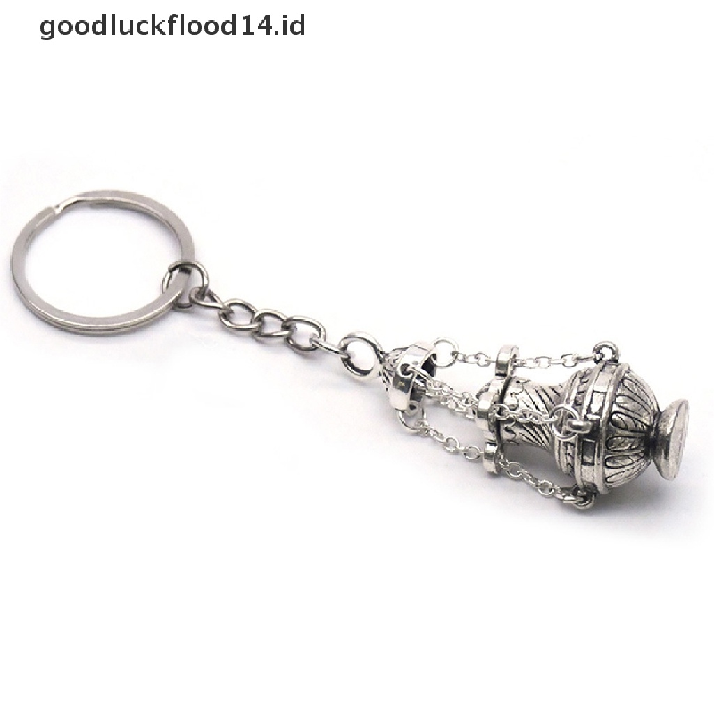 [OOID] Christian Incense Burner Keychain Religious Key Ring Jewelry Bag Car Pendant ID