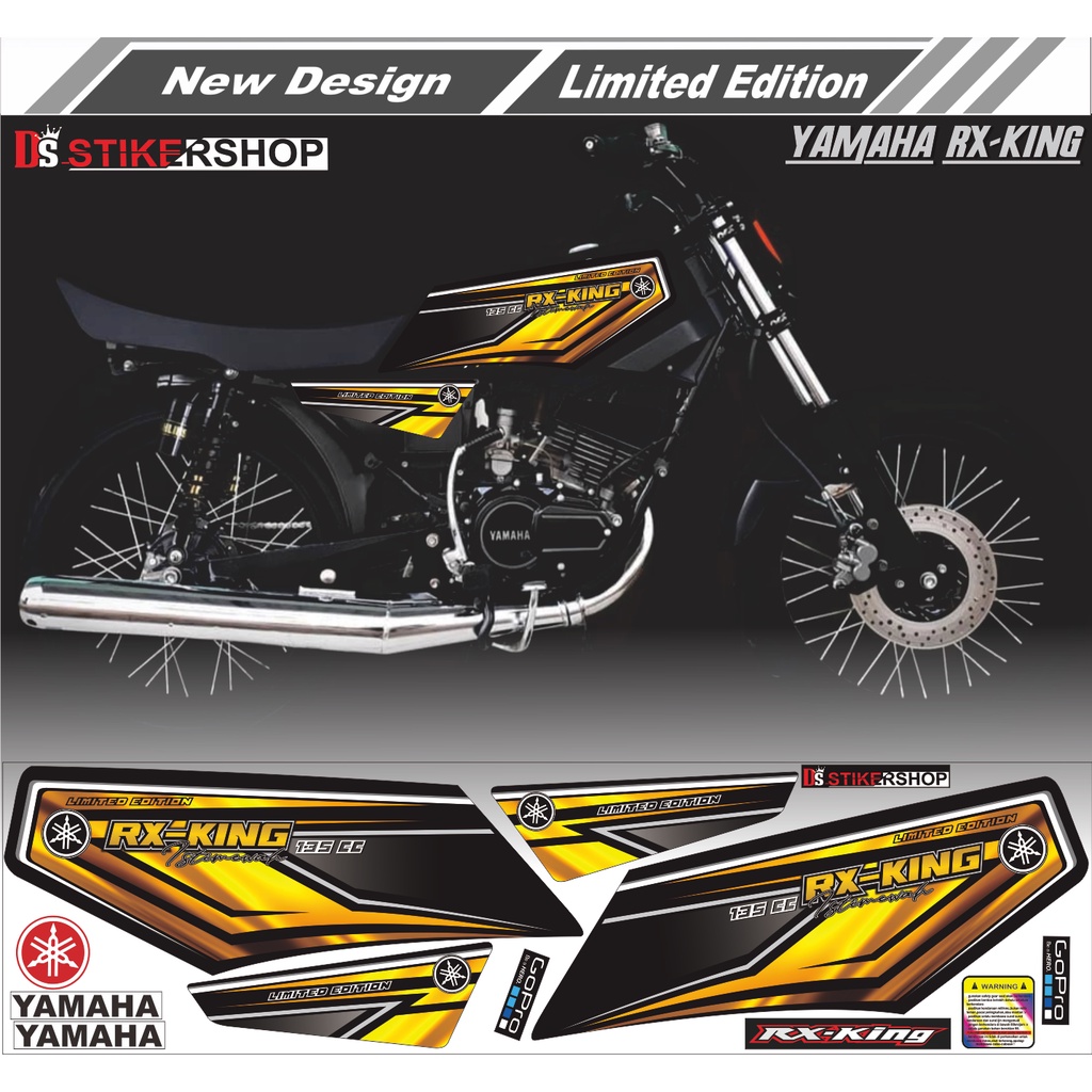 STRIPING RX KING VARIASI/STRIPING RX KING VARIASI SIMPLE/MODIFIKASI RX KING WARNA HITAM GOLD