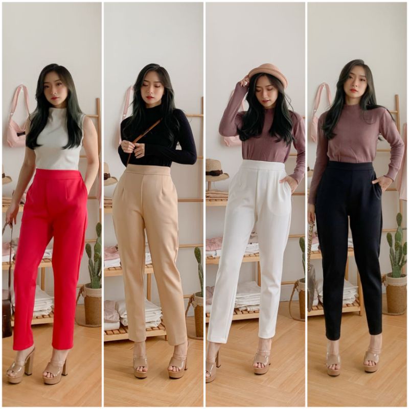 ⚡️CLEARANCE SALE ♡ PREMIUM ♡ ORIGINAL ! MITCHIE PLAIN PENCIL LONG PANTS / CELANA PANJANG POLOS