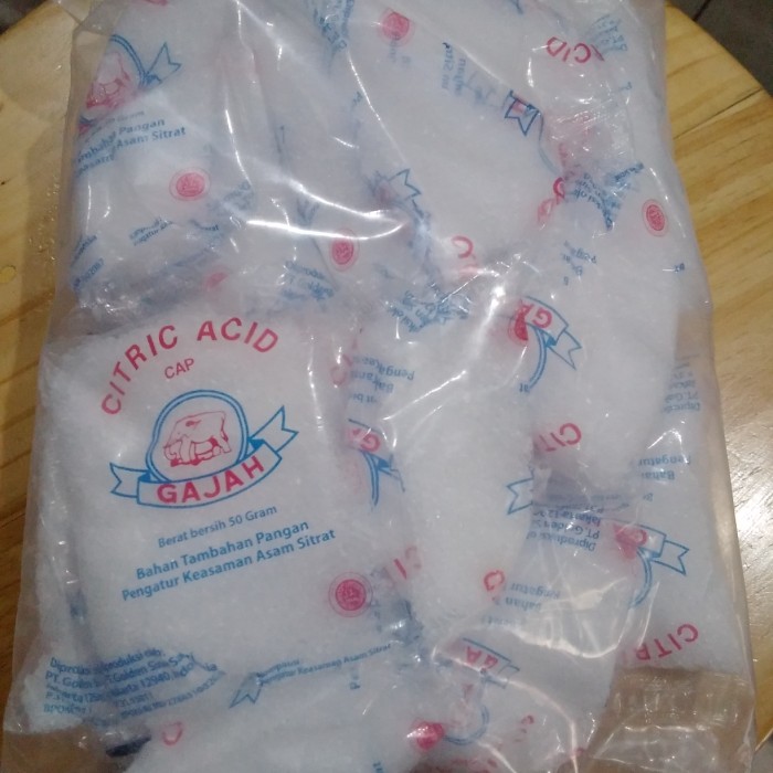 

citrun acid cap gajah 1 pack 20 sachet@50gr