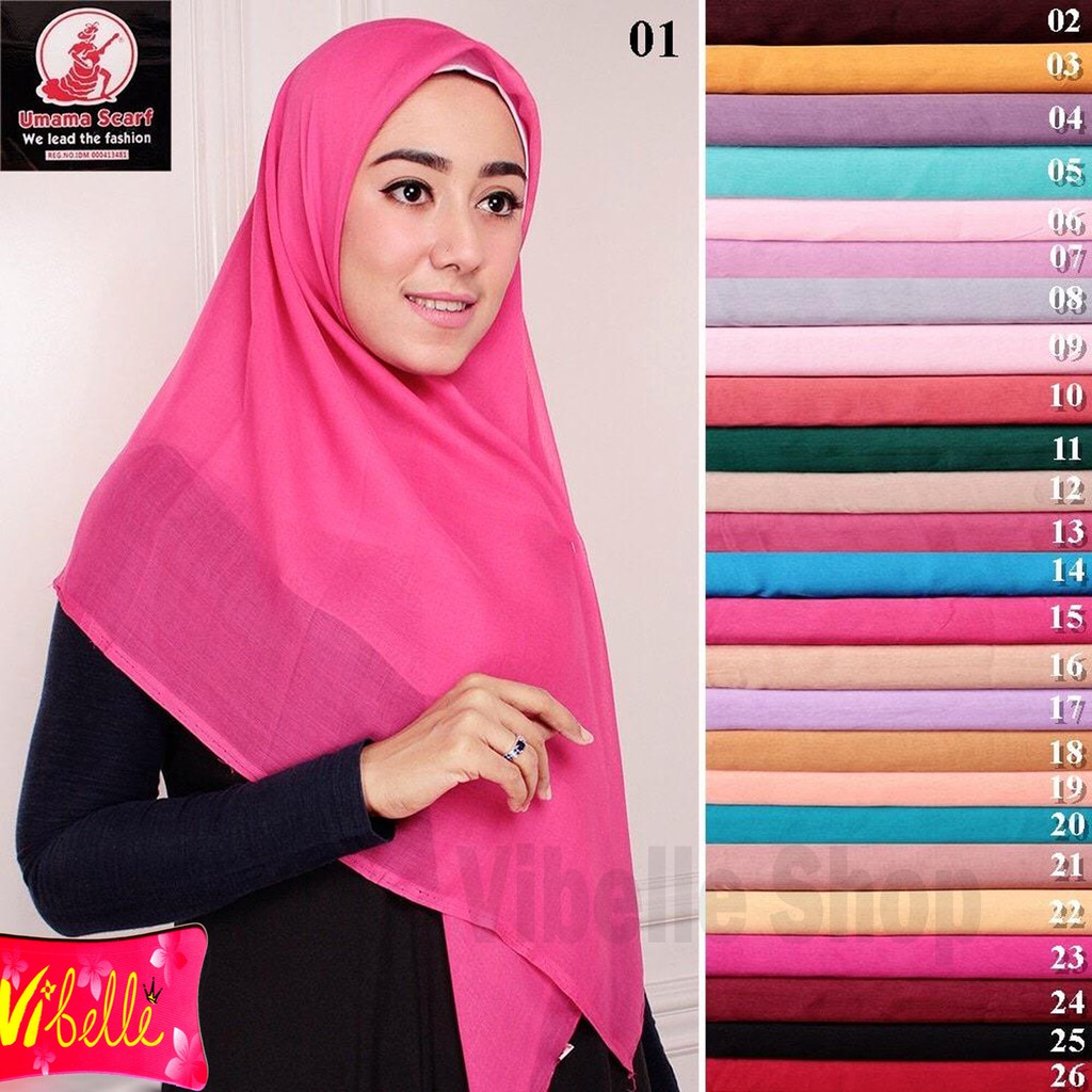  Hijab  Jilbab Kerudung Segi empat Paris  Red Rose Scarf 