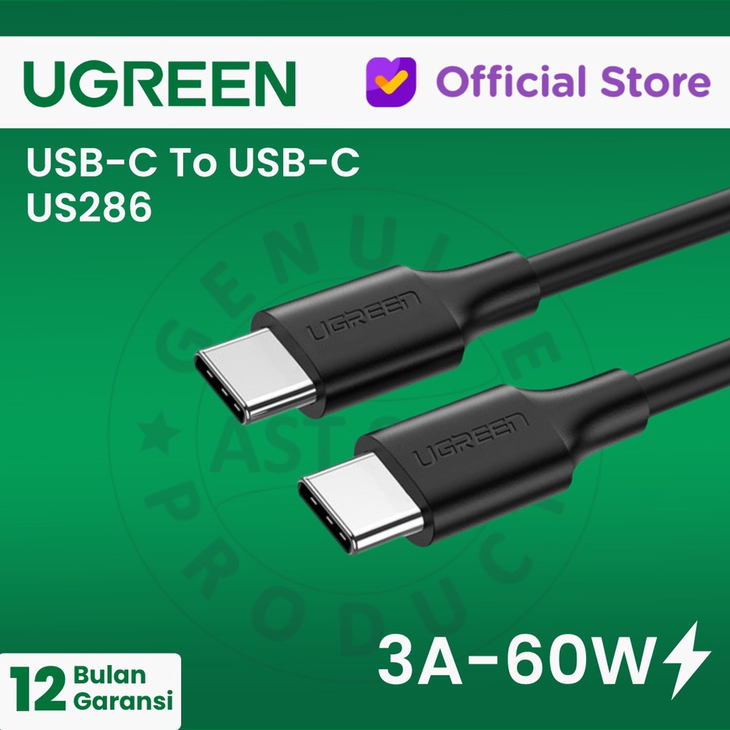 UGREEN Kabel USB-C 3A/60W - US286