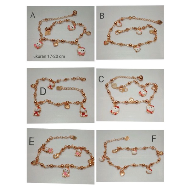 NAC76. Gelang kaki anak anak xuping lapis emas