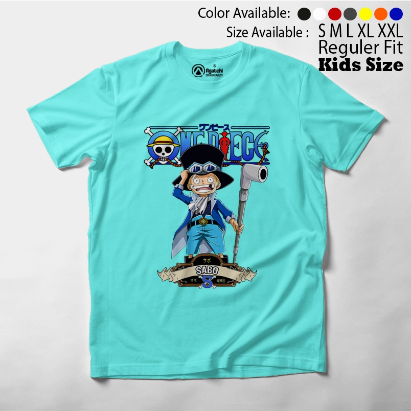 Baju Kaos Atasan Anak Laki-Laki Agatchi Motif Litlle sabo - one piece