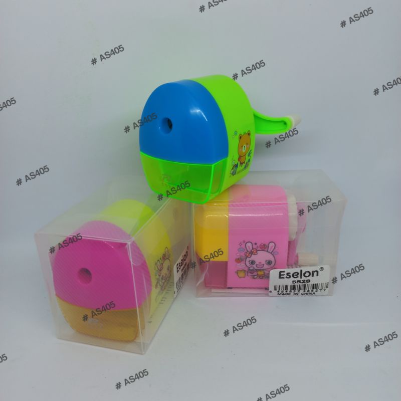 

Asahan / Rautan / Sharpener Meja Putar Kartun Lucu Bulat 2 warna