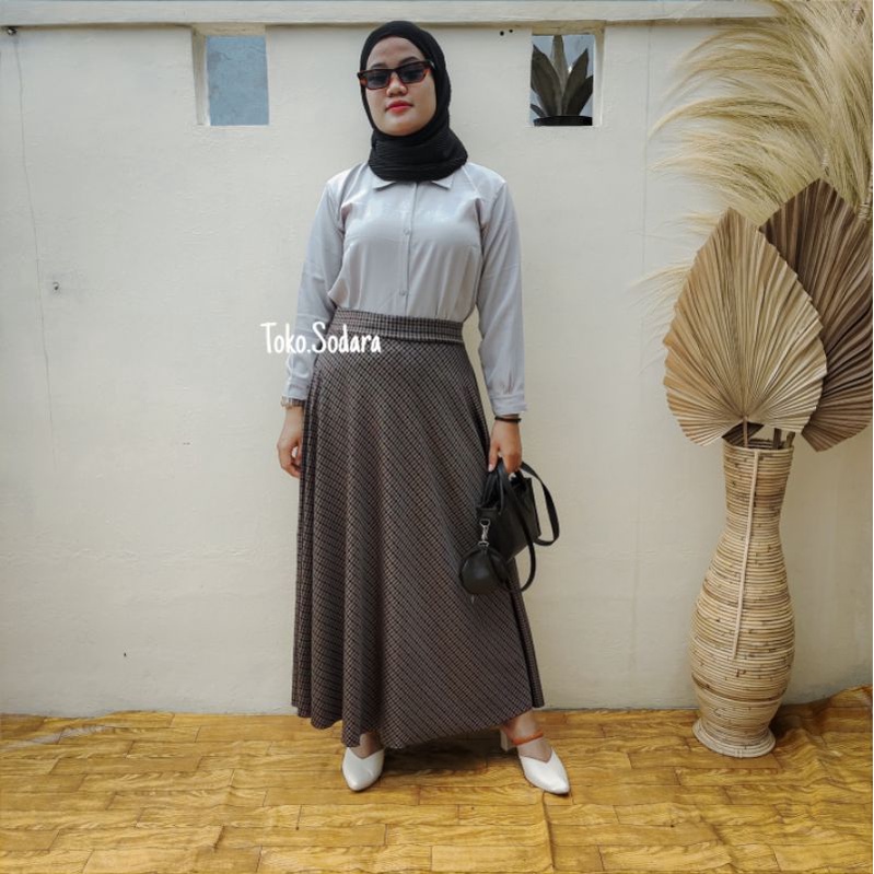 Rok Mayung Camila Denim // Flash sale Rok Muslim // Rok Panjang 93 cm