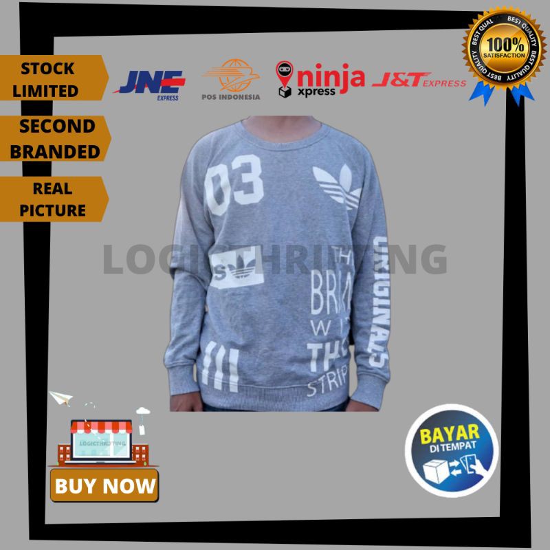 Thrifting //  Sweater Pria // Second Branded // Adidas