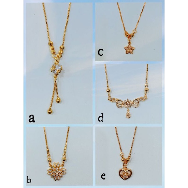 C-449.Kalung xuping wanita berlapis emas dengan mata zircon uk45cm.