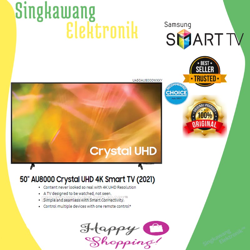SMART TV CRYSTAL UHD 4K SAMSUNG 50 INCH AU8000
