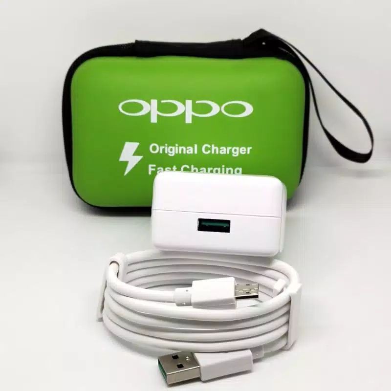 Charger Casan Oppo ORIGINAL Fast Charging Super VOOC 4A R15 R17 Bonus Dompet ORI Micro USB Cable