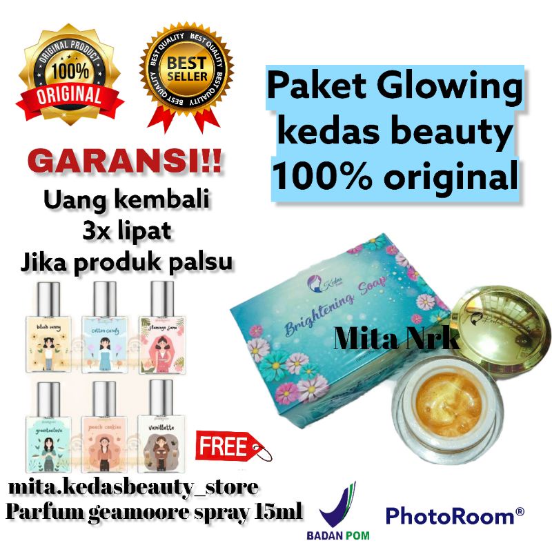 PROMO|| TERMURAH Sepaket Kedas Beauty Original BPOM Sabun dan Gold Jelly Kedas Beauty