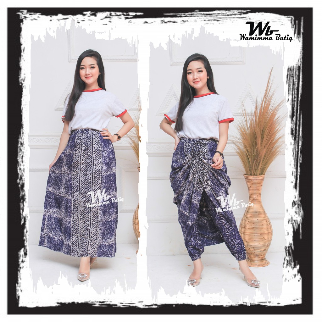 Celana Rok Batik - Bawahan Batik - Celana Batik Wanita - Rok Celana Batik -  Rosela