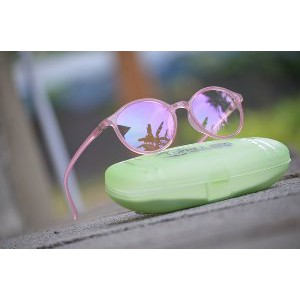 kacamata korea bulat A8225 frame lensa anti radiasi komputer  pink
