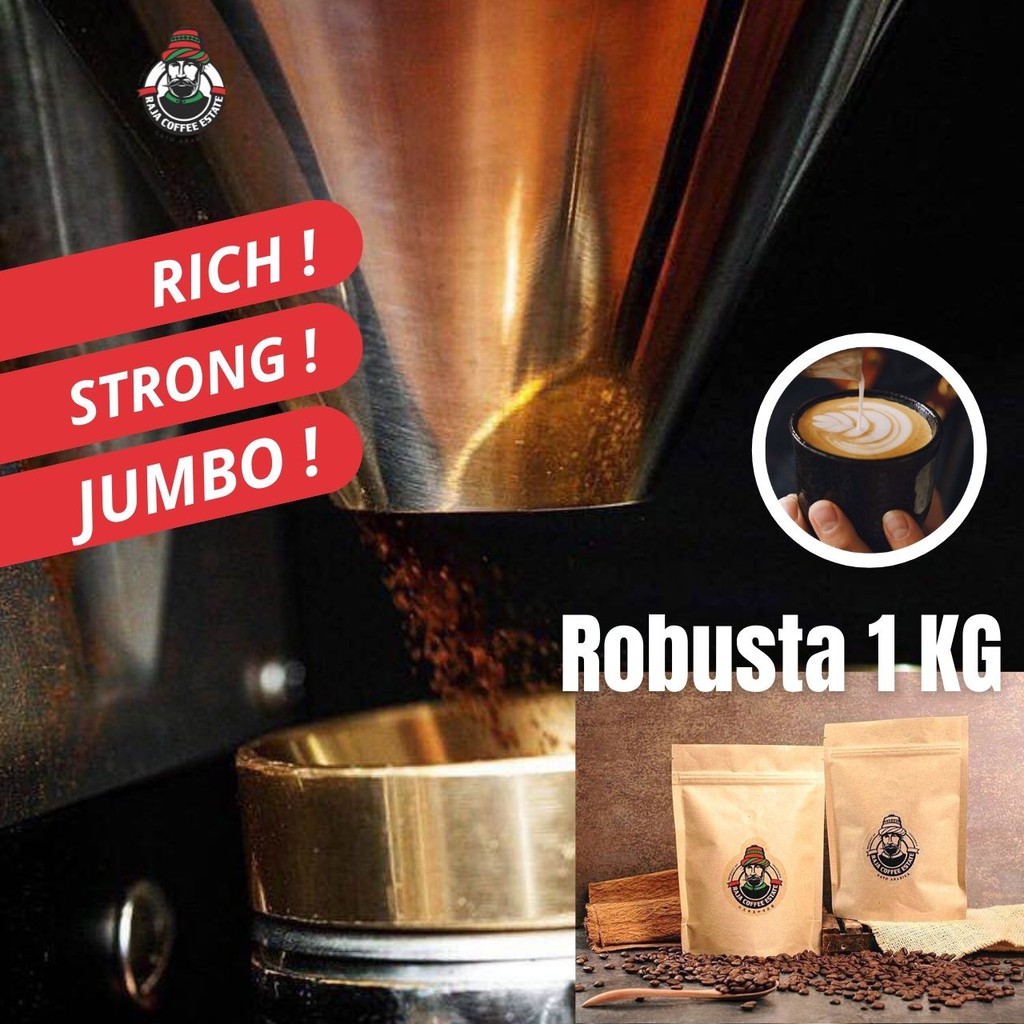 

KOPI ROBUSTA 1KG ACEH GAYO ESPRESSO JAMIN FRESH ROAST CATERING PACK - RAJA COFFEE ESTATE