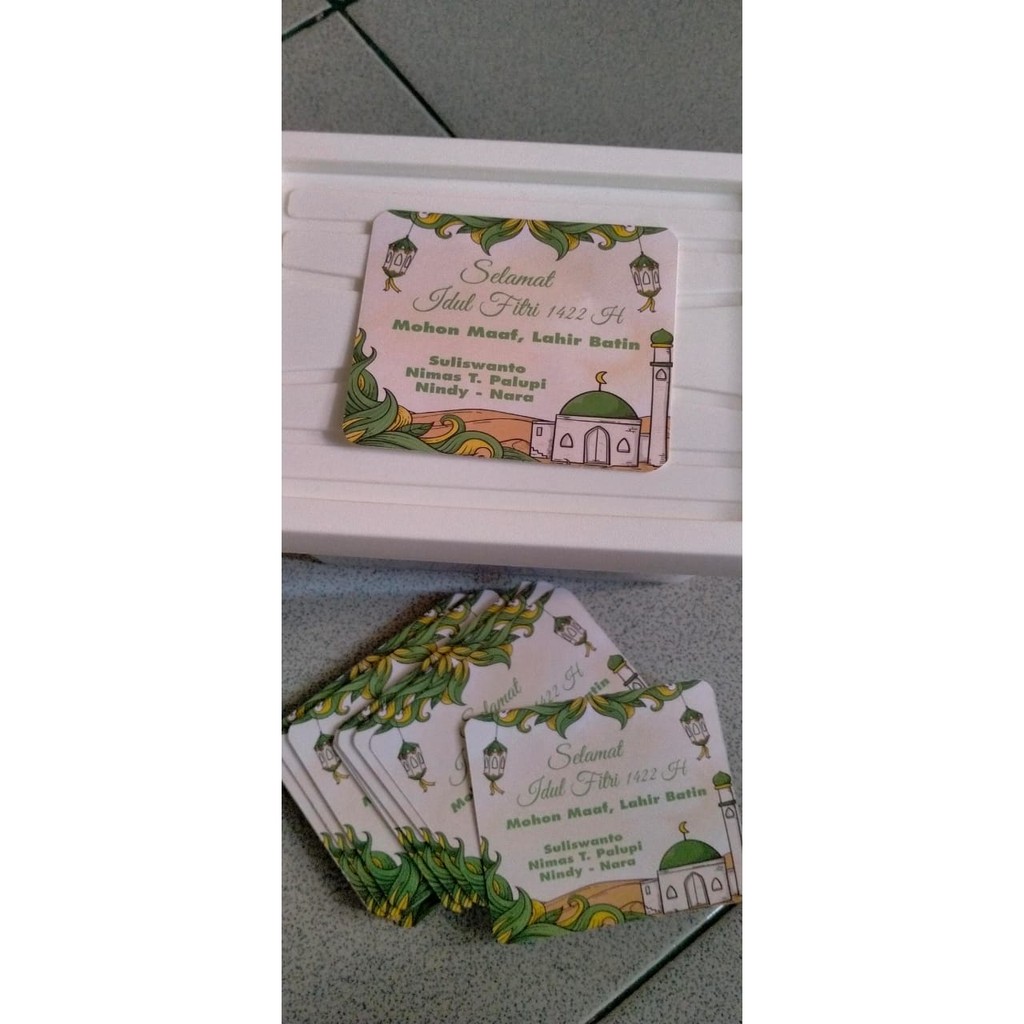 

stiker vinyl ucapan lebaran untuk hampers 9x7,5cm