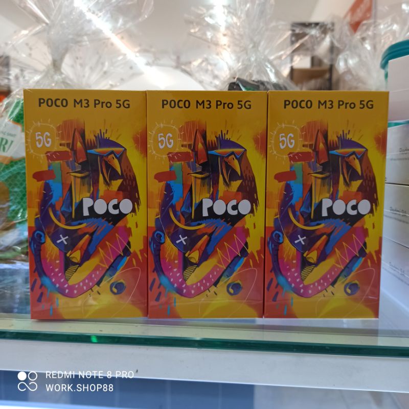 HP Baru Xiaomi Poco M3 Pro 5G NFC 6/128 Special Edition Herzven - New Original Garansi Resmi TAM - Ram 6GB Rom internal 128GB - Dimensiti 700 48MP Baterai 5000 mAh - Warna Colour Black Yellow Blue Hitam Kuning Biru  Promo Murah 4/64 4GB 64GB 4 6 128 64 GB-1