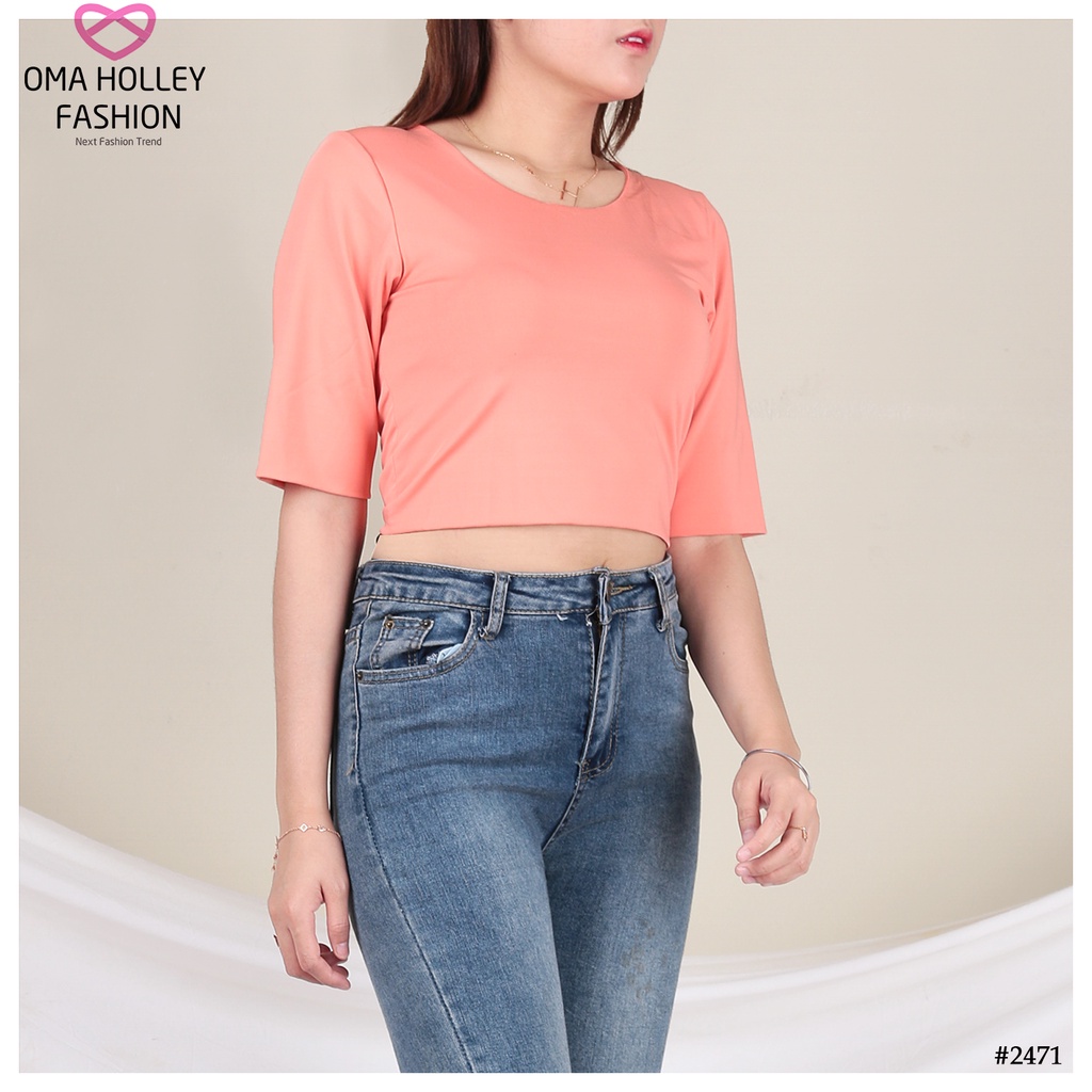 (COD) OH Fashion Kaos Crop Top Jessy #2471-00