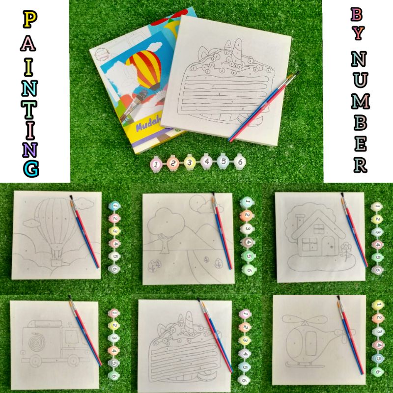 

PAINTING BY NUMBER VARIASI/DIY LUKIS ANAK/SET KANVAS LUKIS ANAK/MAINAN MELUKIS ANAK/PRAKARYA ANAK