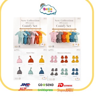 LIBBY EARTH SERIES COMFY SET SETELAN BAJU PENDEK DAN PANJANG KANCING TENGAH CELANA PENDEK DAN PNJG B1