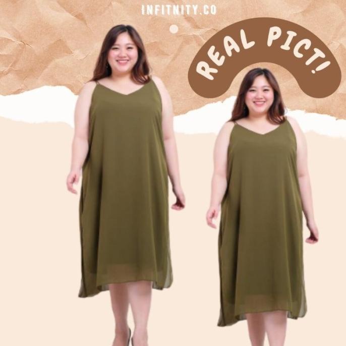Ready Stock Best Seller Dress Tank Top Ukuran Besar Big Size Plus Size Jumbo Promo