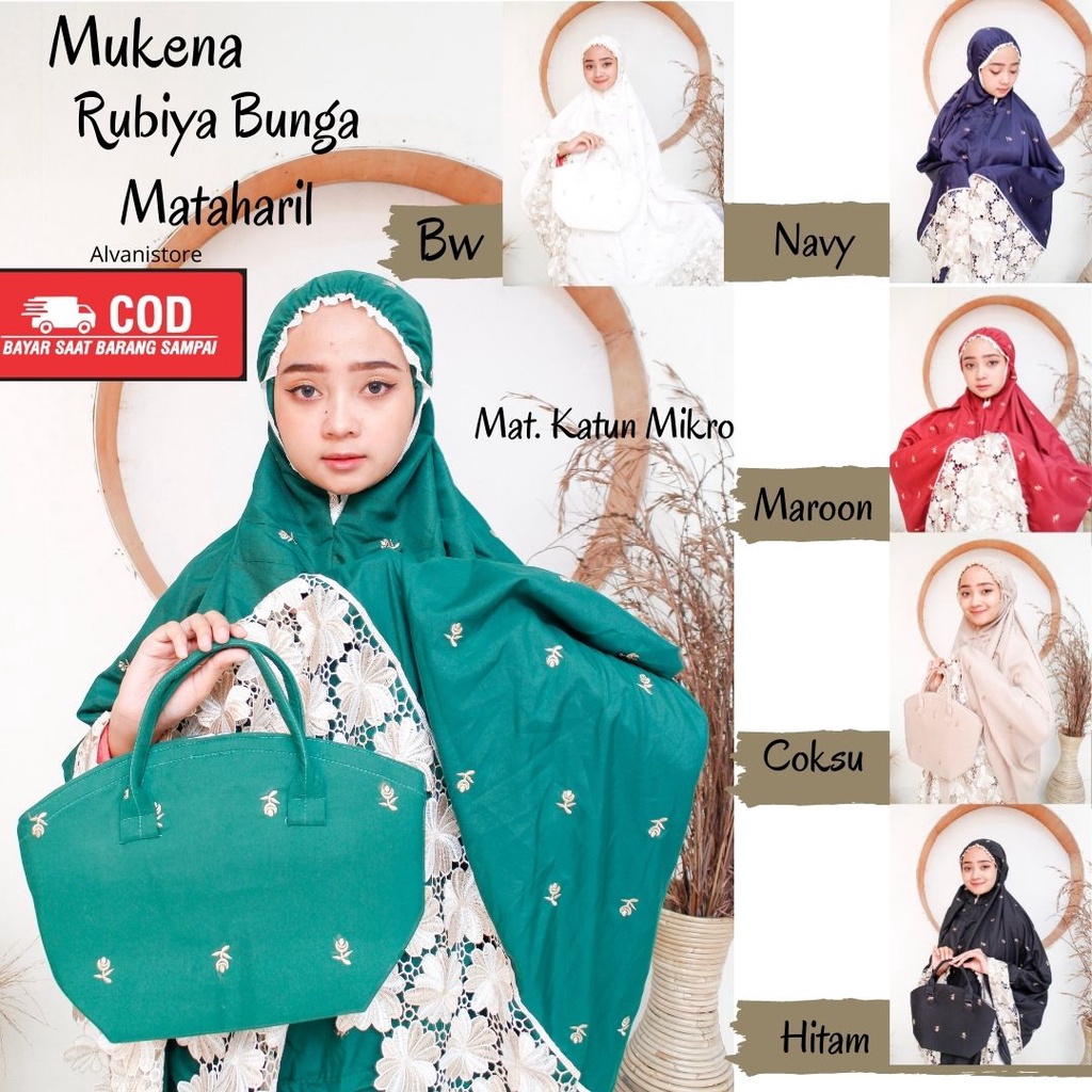 Mukena bordir dewasa rubiya renda matahari mukena premium mewah terbaru 2021