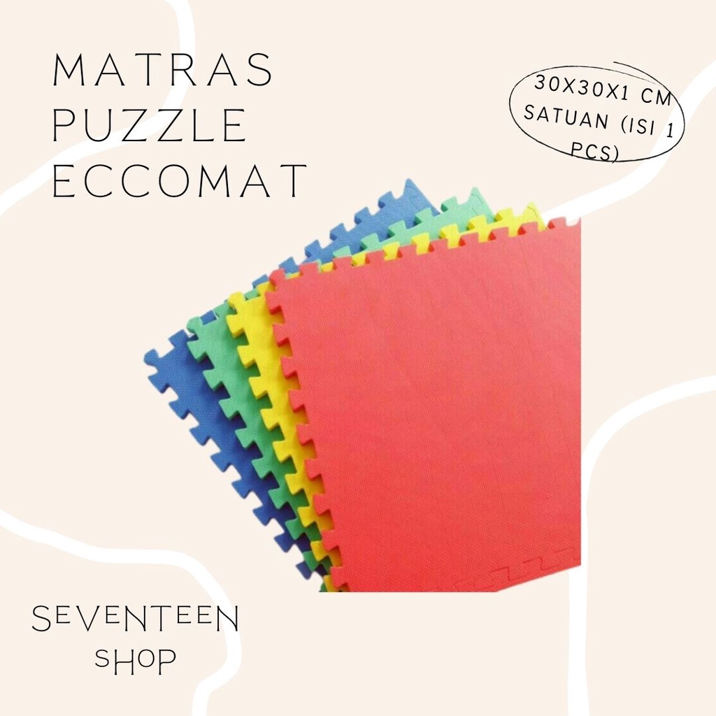 Matras Puzzle Polos 30x30x1 - Playmat Bayi - Tikar Puzzle isi satuan