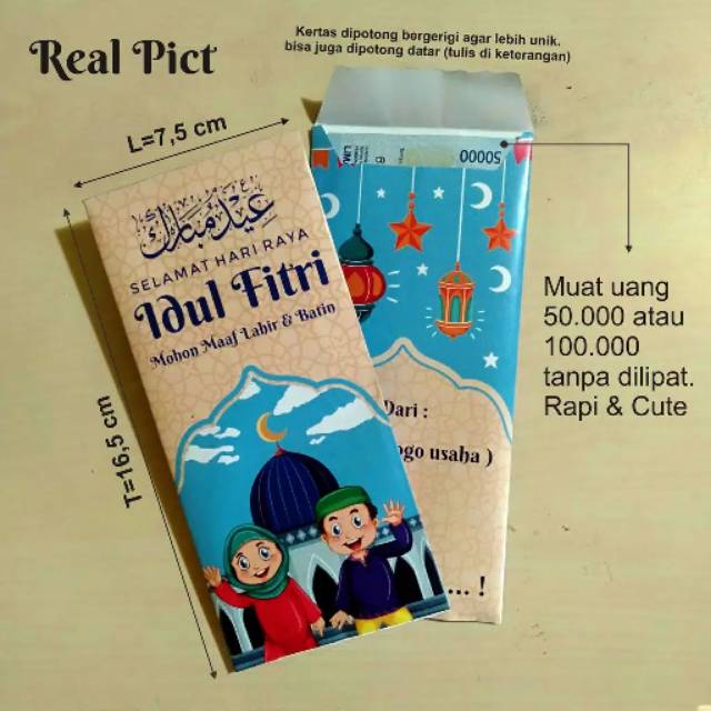 

Amplop Angpao Lebaran Idul Fitri 2020 1441H Glossy Cute