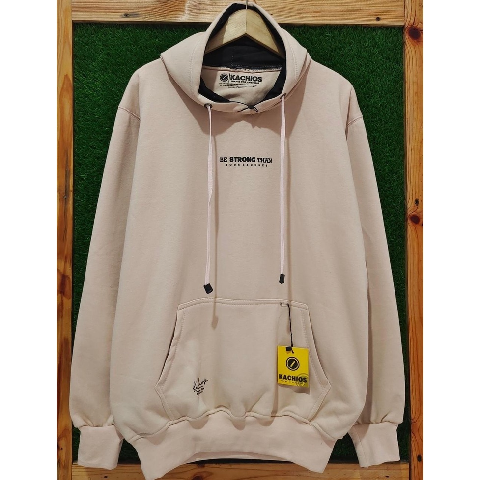 Jaket Hoodie Original Mymicry Distro Pria Wanita Aesthetic Warna Cream List Be Strong Than Oversize M L XL XXL Pria Wanita Jaket Hodie Unisex Terbaru Bandung