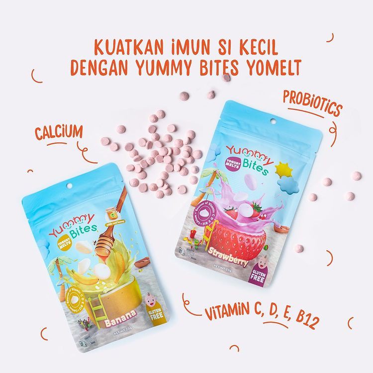 Yummy Bites Yogurt Melts Snack Bayi 20gr
