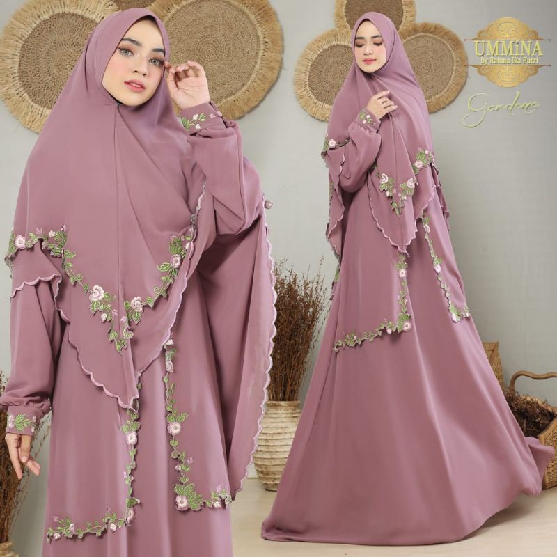 GARDENA PREMIUM by Ummina (Gamis syari, gamis bordir, gamis set, dress syari)