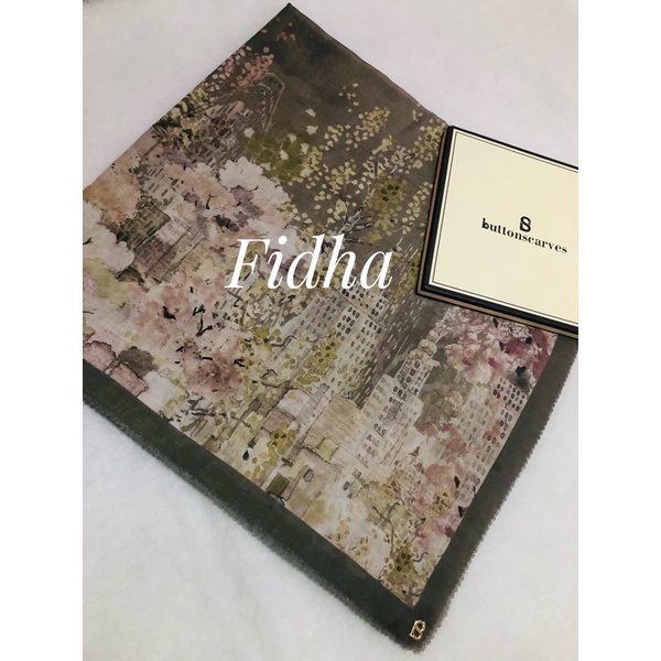 New york series 1 buttonscarves - Olive preloved