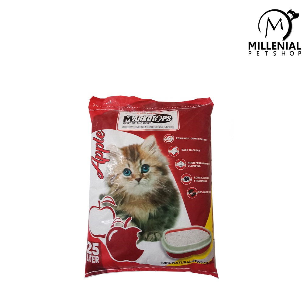 [GOSEND] Pasir Kucing Markotop Gumpal Wangi 25 liter clumping 25ltr