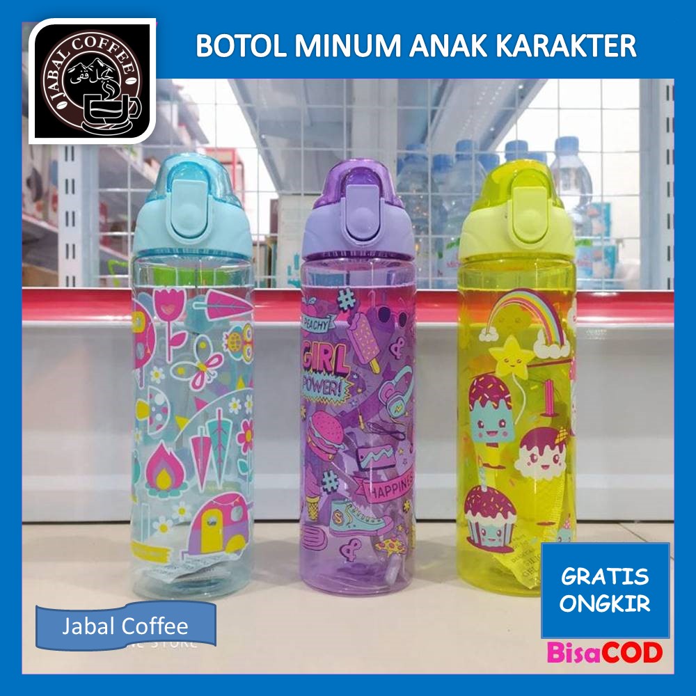 Botol Minum Warna Warni / Botol Minum Anak Karakter / Botol Minum Plastik