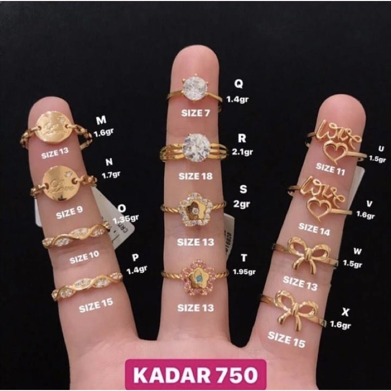 Cincin Emas Asli - Cincin Emas Kadar 750 - Toko Emas - Toko Mas asli - Perhiasan Cincin Emas