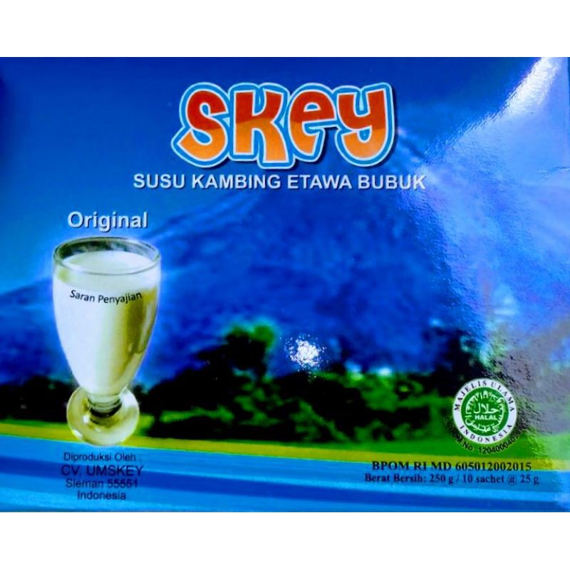 

SKEY Susu Kambing Etawa Vanila sachet 25 gram dijual per sachet