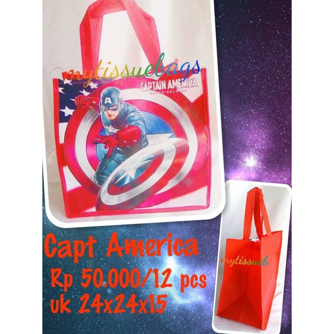 

Premium Product!!! Tas Souvenir Ulang Tahun Captain America/Captain America Goodiebag - Paling Diminati