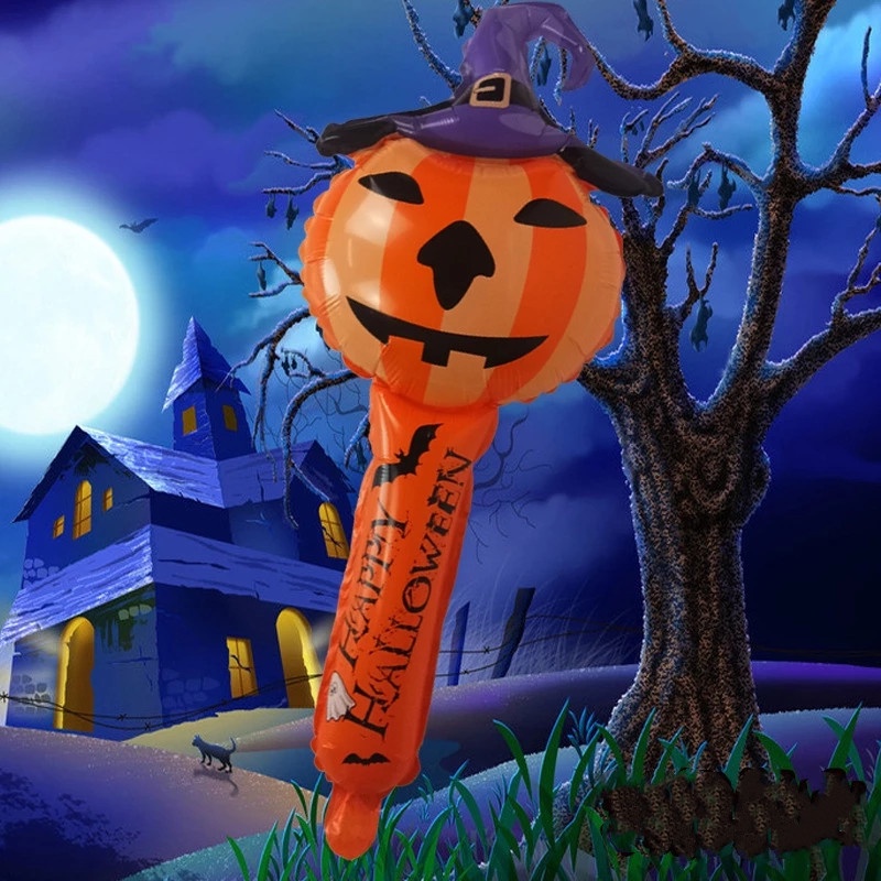 1 Pc Tongkat Balon Model Tiup Desain Devil Spider Untuk Dekorasi Pesta Halloween