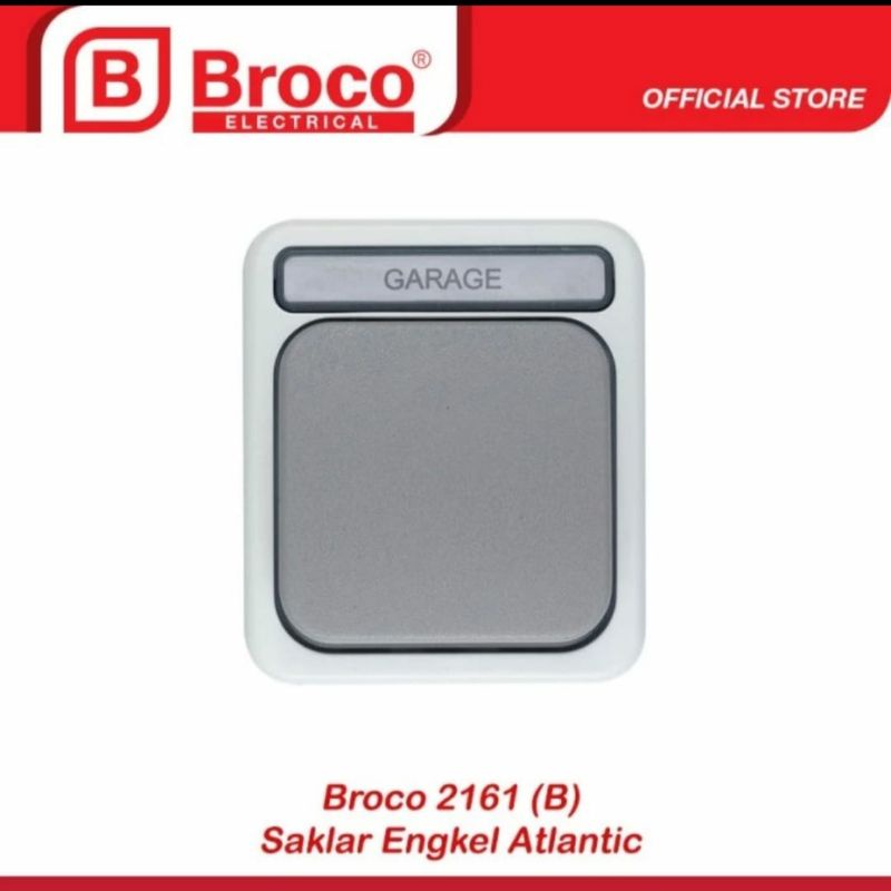 SAKLAR ENGKEL BROCO ATLANTIC OB TEMPEL TEMBOK ( WATERPROOF)  TAMAN 2161 / BROCO ATLANTIC SAKLAR TUNGGAL OB TEMPEL TEMBOK WATERPROOF TAMAN 2161